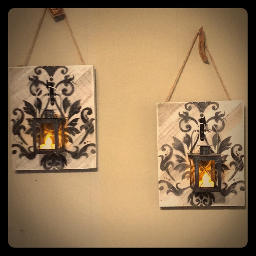 SALE Gorgeous Rustic Handcrafted Sconce Set